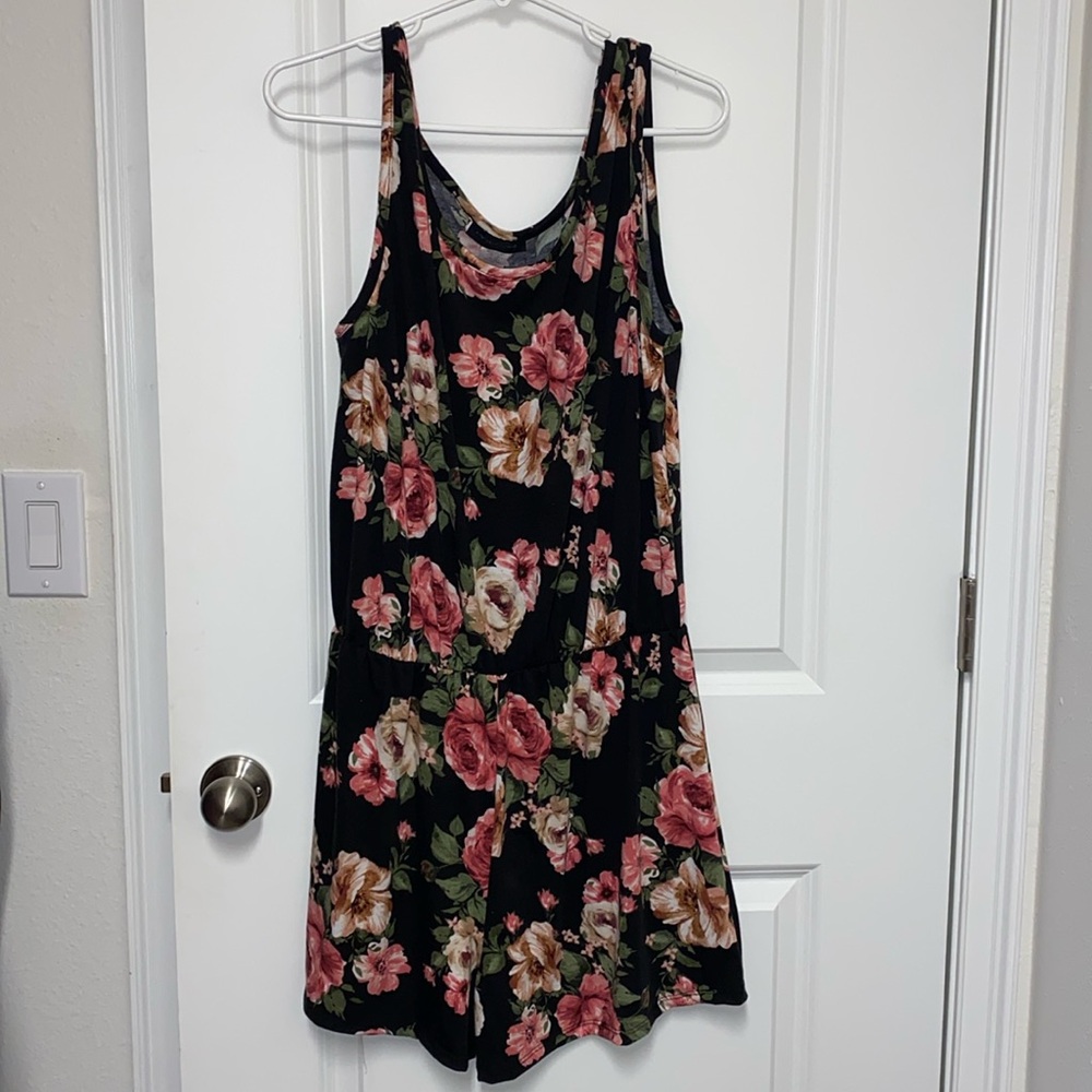 Plus Sized - Floral Romper
